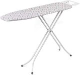 Kleeneze KL058270UKDIA Collapsible Ironing Board – Large Ironing Table, Adjustable Height, Anti-Slip Feet, 100% Cotton Cover, Lightweight & Compact Storage, Iron Rest, Left & Right-Handed, 114 x 34 cm