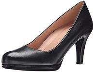 Naturalizer Women's Michelle Pumps, Black Leather, 8.5 M US