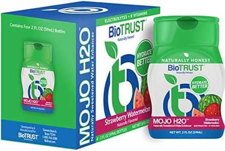 BioTrust Mojo H2O Natural Water Enhancer Drops, B Vitamins and Electrolytes, Sugar-Free, Zero Calories, Naturally Flavored & Sweetened (Strawberry Watermelon, 4 pk)