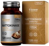 GH Nattokinase | 120 Natto Capsules - Nattokinase 2000fu Extract per Serving from Fermented Soybeans Natto Beans | Nattokinase Capsules | Non-GMO, Gluten & Allergen Free | Made in The UK