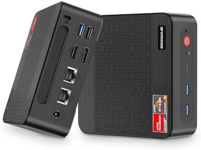 BOSGAME Dual LAN Mini Gaming PC Ryzen 9 6900HX (8C/16T, up to 4.9GHz) Radeon 680M Graphics 11 Pro Mini Computers, 16GB DDR5 512GB NVMe SSD, USB 4.0 8K Output, DP+HDMI, Wi-Fi 6E, BT5.2
