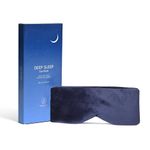 WiseLife Luxury Silk Velvet Sleep Eye Mask For Men & Women | Ultra Smooth & Adjustable Blind Fold Suitable For All Family Members | Sleeping, Travelling, Relaxation | Perfect For Gifting (Navy Blue)