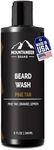 Mountaineer Brand Beard Wash For Men | 100% Natural Beard Shampoo | Thick Cleaning Softening Lather for Hair and Skin | Hydrate and Detangle | Grooming Treatment | WV Pine Tar Scent 8oz