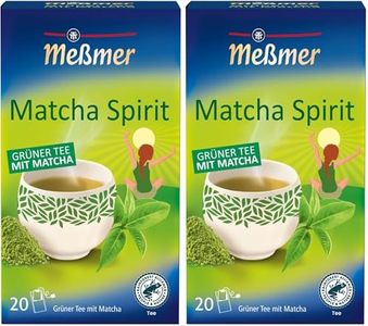 Meßmer MATCHA SPIRIT | Grüner Tee mit Matcha | 20 Teebeutel | Vegan | Glutenfrei | Laktosefrei (Packung mit 2)