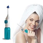 SAFERSKY Water-Jet Flosser Air technology Cords Speed Dental Care Tooth Pick Power Dental Cleaning Whitening Teeth Kit Power Floss Air Powered Dental Water Jet (White) (Flosser)
