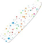 Extra Thick Ironing Board Cover and Pad, Colorful Polka Dot 15x54 Ironing Board Cover, Resist Scorching and Staining,Elastic Edges,Farmhouse Watercolor Color Point