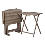 Sthnetty Foldable 5pcs XL Oversized TV Tray Tables Set (4 TV Trays,1 Stand), Tv Trays for Eating Set of 4 with Stand, Folding Snack Dinner TV Tray Table
