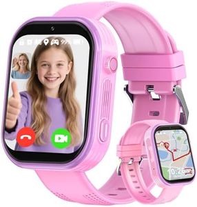 clleylise Smartwatch Kinder mit GPS und Telefon, 4G Kinder Smartwatch, Voice Chat, SOS IP68 Wasserdicht Spiel Wecker Touchscreen, Smart Watch für Jungen Mädchen 4-16 Jahre (Rosa 4G)