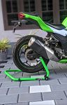 Xplore Rear premium flourscent green Paddock Stand with Swing Arm lifts (5 years frame warranty)