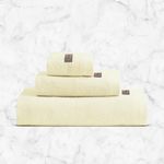 SPREAD SPAIN Pure Bamboo 3 Piece Towels Set | 360 GSM | 1 Bath 1 Hand 1 Face Towel | High Absorbent Super Soft | Hotel Spa Decorative Bathroom Towels |Cream | Machine Washable