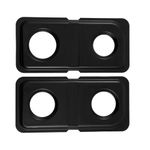 Allstare WB34K10009 WB34K10010 Burner Drip Pans Replacement Parts for GE Hotpoint Gas Stove Range Parts Black Stainless Steel Double Drip Pans GE Hotpoint Gas Stove Range Catch Pan Drip Bowls 2 Pcs