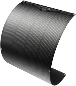 NURZVIY 200 Watts Flexible Solar Panel, N Type Portable Bendable 24 Volts 16BB Mono Cell 25% Efficiency for RV Camping Home Boat Marine Curve Surface Black