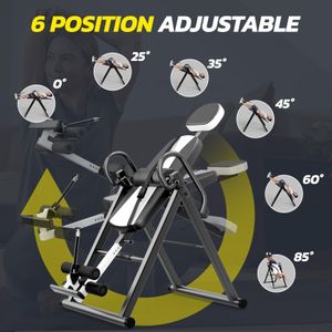 YOLEO Heavy Duty Inversion Table – White Back Stretcher for Pain Relief