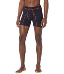 Saxx Men's Underwear – Kinetic HD Light-Compression Mesh Boxer Briefs with Built-in Pouch Support – Semi-Compression, Black/Vermillion, XX-Large