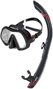Atomic Aquatics Venom Mask and SV2 Snorkel Combo (Black/Red)