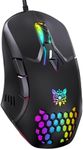 Gaming Mouse, Wired PC Entry Level Mouse with RGB Backlit and Adjustable DPI, Ergonomic Optical Laptop Office Mouse, Computer Gamer Mouse with 7 Responsive Buttons for Windows/Mac/Linux/Chrome