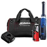 ACDelco ARW1218-K18 3/8" Extended & 1/4" Ratchet Wrench G12 Series Cordless Li-Ion 2-Tool Combo Kit with x1 Battery, Charger & Canvas Bag