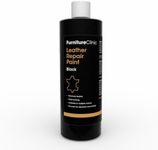 Furniture Clinic Leather Repair Paint | 2-in-1 Seal and Color | Use on Scratches, Tears, and Holes in Car Seats, Furniture | Quick and Easy Leather Repair Kit for Furniture (Black, 500ml / 17oz)