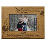 Sister Remembrance Photo Frame Personalised Landscape With Dandelions (6 x 4 Inch)