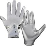 Grip Boost Football Gloves Solid Stealth 6.0 Boost Plus Men's Receiver Gloves - Adult Sizes (Solid Chrome, Medium)