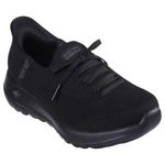 Skechers Women's Go Walk Joy Abby Hands Free Slip-ins Sneaker, Black/Black, 8