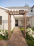 New England Arbors VA84070 Carolina Composite Arbor, brown