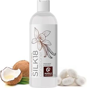 Maple Holistics Natural Hair Conditioner And Color Safe - Argan Oil Hair Moisturizer - Hydrating For Dry Curly Hair - Silk18 Amino Acids - Pure Jojoba Oil For Hair Growth For Women Men Kids - 10 Oz