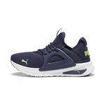 PUMA Men's Softride Enzo Evo Sneaker, Puma Navy-Electric Lime-puma White, 10