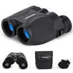 NOCOEX 12X25 Binoculars for Kids Folding Pocket Compact Binoculars for Adults Waterproof Lightweight Travel Mini Telescope HD BAK4 Optical Lenses Easy to Focus for Hunting Bird Watching Playing