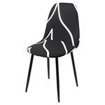 Ryoizen Scandinavian Dining Chair Slipcovers Stretch Shell Chair Covers Set of 1 Armless Chair Cover Removable Washable Lounge Corner Chair Protector for Dining Kitchen Party Decor,Black&White