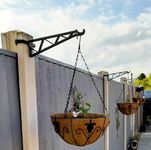 HowseHold Hanging Basket Brackets for Concrete Posts 4 Pack supports Easy Fill baskets