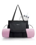 sportsnew Yoga Mat Bag Large Gym Bag with Mat Holder, Lightweight Tote Bag for Women Water-Resistant Yoga Bag for Gym, Walking, Work, Travel