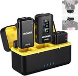 Neewer CM28 Professional Wireless Lavalier Microphone for Camera/PC/Compatible with iPhone Android, with Charging Case, Noise Canceling, 4GB Storage for 9hrs Recorder, Max 200m (656ft) Transmission