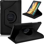 MOBISTAR® Case for Samsung Galaxy Tab A 8.0'' 2019 SM-T290/SM-T295/SM-T297 360° Rotating Flip Case PU Leather Book Cover Protective Case - Black