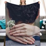 Smavlfs Custom Blanket Personalized Blanket Upload Your Photo Or Text Design Blanket Flannel Fleece Throw Blankets Adults Christmas Valentines Birthday Mothers Fit Living Room Bedroom 40x30in