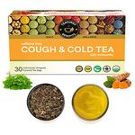 TEACURRY Cough Tea (1 Month Pack, 30 Tea Bags) - Helps with Sore Throat, Congestion, Runny Nose - Cough and Cold Tea | 100% Natural Herbal Tea for Immunity