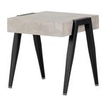 South Shore , Concrete Gray and Black City Life End Table