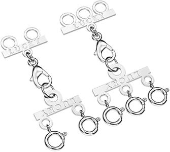 Qulltk Necklace Layering Clasp, Gold and Silver Plated Necklace Connectors for Multiple Necklaces Seperator Clasp for Layered Look