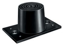 Mason ND-A-Black Neoprene Double Deflection Floor Mount Vibration Isolator, 5/16"-18 x 3/4" Thread, 1-3/16" Diameter, 15-45lbs Load Rating, 0.35" Deflection, Black