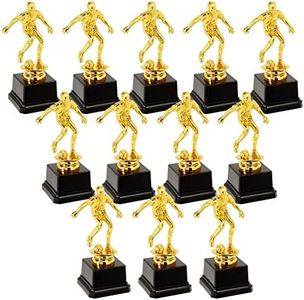 Juvale 12 Pack Small Gold Soccer Trophies for Team Award Ceremonies, Championship Games, Sports Competitions (2.5 x 6 in)