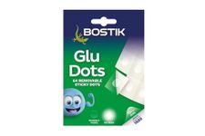 Bostik Glu Dots – Removable, Double Sided Glue Dots, For Instant Fixing & Crafts, Easy to Use, No Mess, Clear, x64 Glu Dots