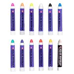 Sakura Solid Paint Markers - 12 Assorted Permanent Marker Paint Pens - 2 Black Markers, 7 Assorted Colors & 3 Fluorescent Paint Markers - Window, Wood & Glass Marker - Assorted Paint Colors - 12 Pack