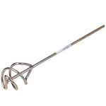 Toolty Propeller Mixing Paddle 60 x 320 x 6mm - Rounded - Galvanized Mixer, Whisk, Stirrer -2-Blade - for Plaster, Gypsum, Adheives, Concrete, Cement, Glue, Paint, DIY - TLTY-1400