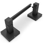 Ruacq Toilet Paper Holder Matte Black Double Post Pivoting Square Tissue Holders Roll Holder Hangers Toilet Paper Stand Stainless Steel and Zinc Alloy Modern Wall Mounted