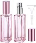 Segbeauty Glass Perfume Atomiser, 2 Pcs 20ml Perfume Empty Bottles, Travel Perfume Refillable Bottle, Atomizer Bottle for Purse, Pocket, Handbag (Pink)