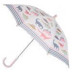 Stephen Joseph Polyester Kids' Umbrella, Pink Dino, Pink Dino, One Size, Stephen Joseph Kids' Umbrella