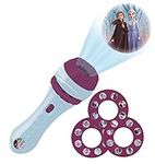 LEXIBOOK Disney, Frozen Torch Light and Projector with 3 Discs, 24 Images, Create Your own Stories, LTC050FZ, 3.7 x 3.7 x 11.5 Centimeters, White