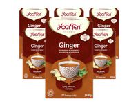 Yogi Tea, Ginger, Organic Herbal Tea, Naturally Caffeine Free, Blend of Ginger and Black Pepper, 6 Packs x 17 Tea Bags (102 Teabags Total)