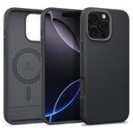 CASEOLOGY by Spigen Nano Pop Mag for iPhone 16 Pro Case [Soft & Dust Free Material] Magnetic Military Grade Drop Protection Back Cover Case for iPhone 16 Pro (TPU and PC | Black Sesame)