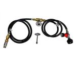 Stanbroil Fire Pit Installation Hose with 1/2" Chrome Key Valve for Propane Gas Connection, 150K BTU Max